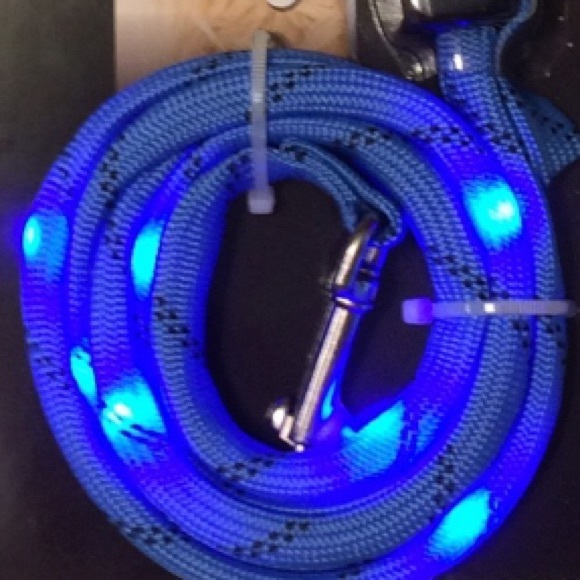NWT GLOW IN DARK LITEY LEASH • BLUE 5ft Dog Pets - Picture 9 of 9